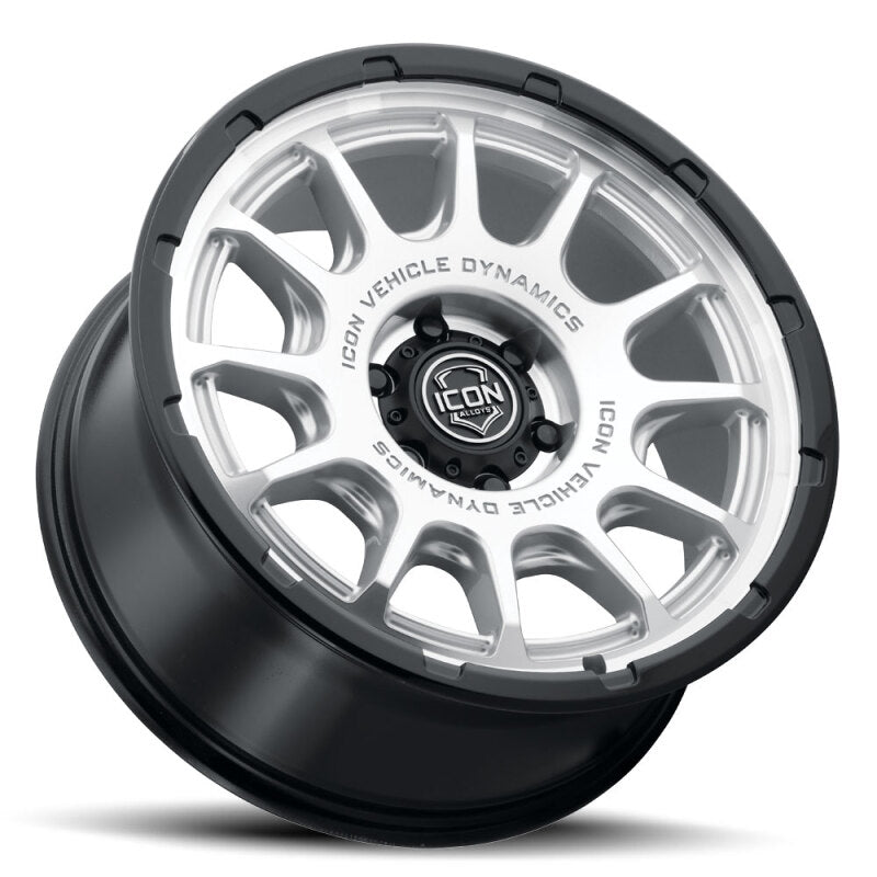 ICON Alloys Rancho 20x9 Wheel - Silver Machined with Gloss Black Lip for SUVs and Trucks
