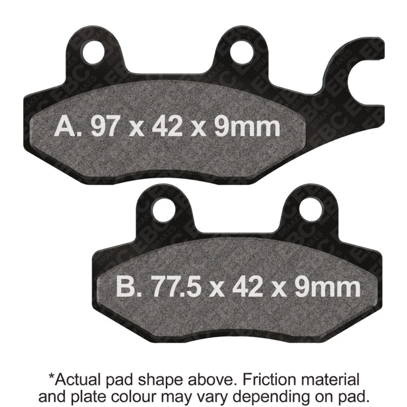 EBC Powersports FA197HH Double-H Sintered Front Brake Pads for Kawasaki Ninja