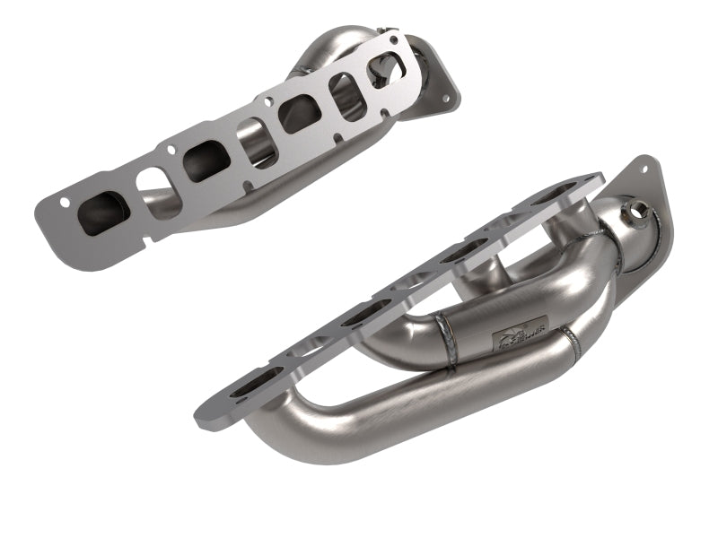aFe Twisted Steel Headers for 2021-2026 Jeep Wrangler 392 6.4L V8, 1-7/8 to 2-3/4 Inch, Raw Finish - 48-38031