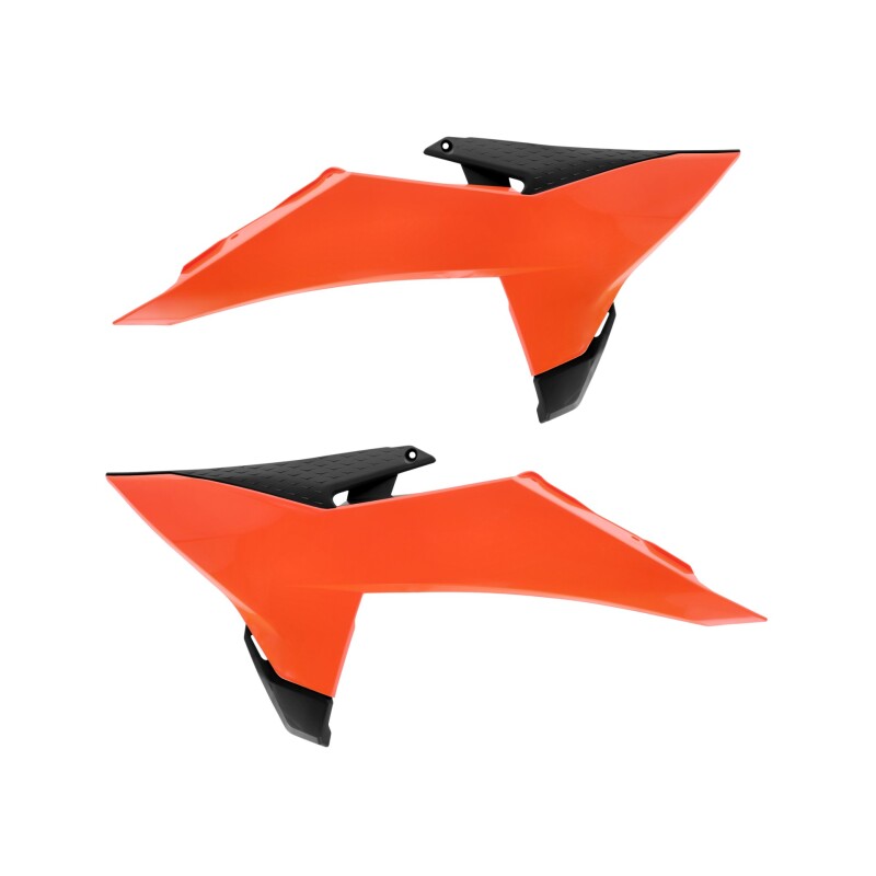 Cycra 25+ KTM SX/SXF/XC/XCF OEM Radiator Shrouds – Orange and Black