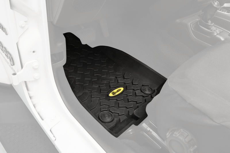 Bestop 20-26 Jeep Gladiator and 18-26 Wrangler JL Front Floor Mats (Black)