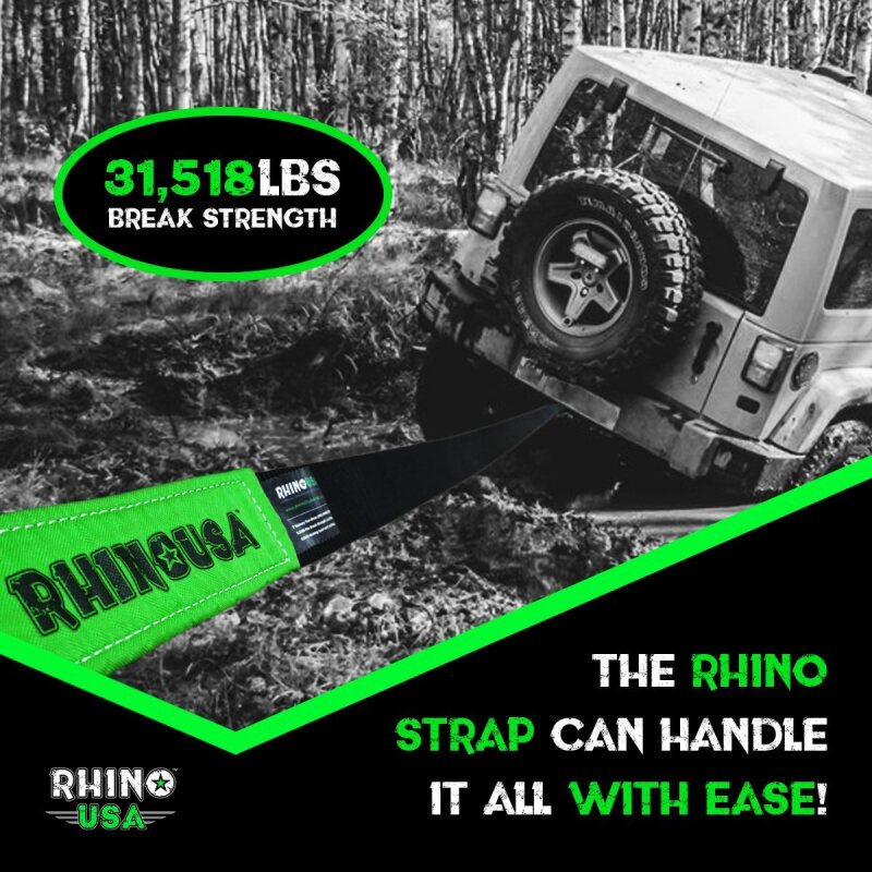 Rhino USA RNO-SHACKSTRAP30 30-Foot Tow Strap and Shackles Combo