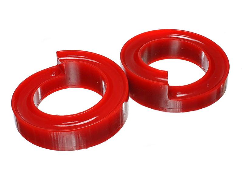 Energy Suspension - eng4.6111R - 2005-2007 Ford F-250/F-350 Super Duty Front Coil Spring Isolator Set, Red