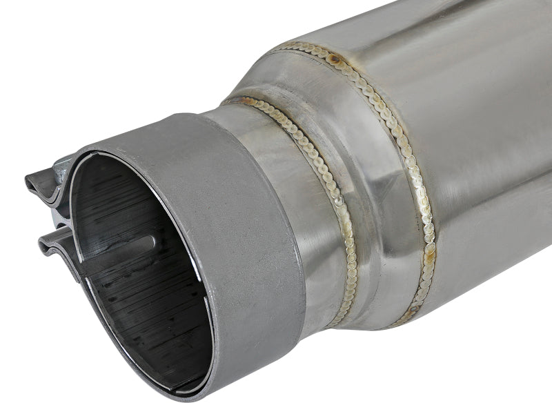 aFe MACH Force-Xp 304 Stainless Steel Resonator, 2.5-Inch Inlet/Outlet, 4-Inch Diameter