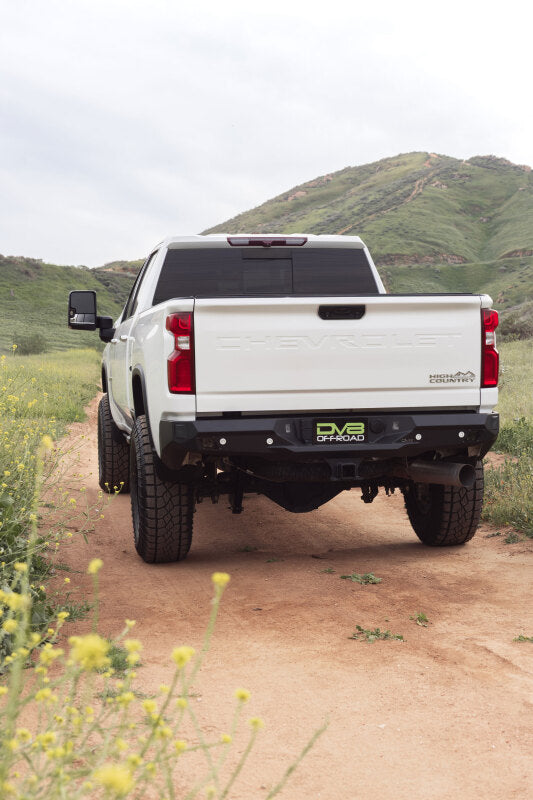 DV8 Offroad Spec Series Rear Bumper for 2020-2023 Chevy Silverado and GMC Sierra 2500/3500 HD, Part Number dveRBCS2-03