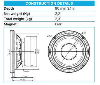 Beyma 6CMV2 - 6.5" Low-Mid Frequency Loudspeaker
