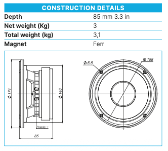 Beyma 6MI100 - 8 OH Mid-Frequency Transducer