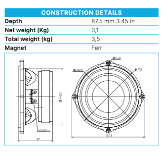 Beyma Loudspeaker 6P200Fe-8