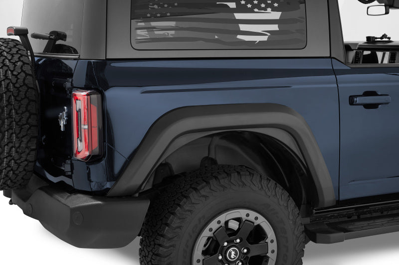 Bestop 21-26 Ford Bronco Fender Flares for 2-Door Models - Retro-Modern Black Finish