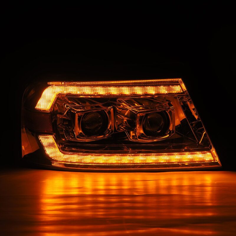 AlphaRex PRO-Series Projector Headlights for 2004–2008 Ford F-150, Black Housing with Sequential Signal and DRL