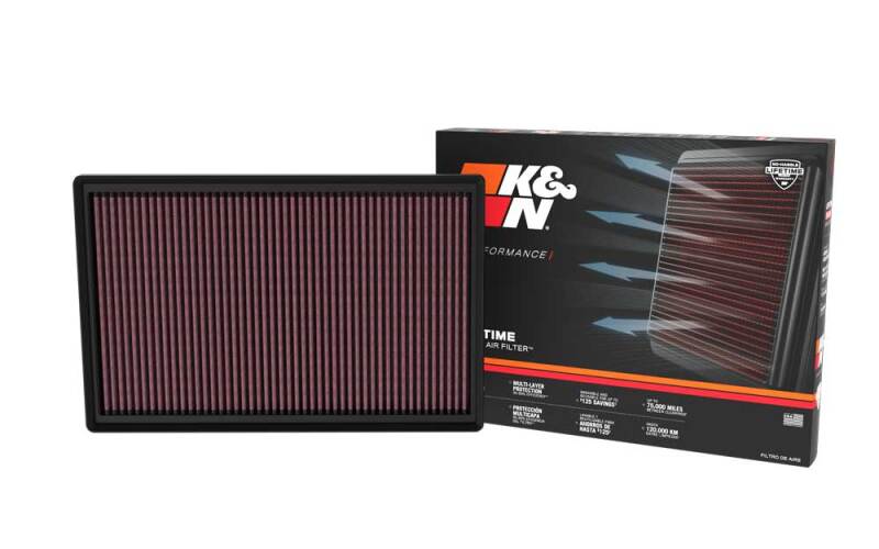 K&N Engineering 33-5142 High-Flow Replacement Air Filter for 2023 Jeep Compass and Dodge Hornet