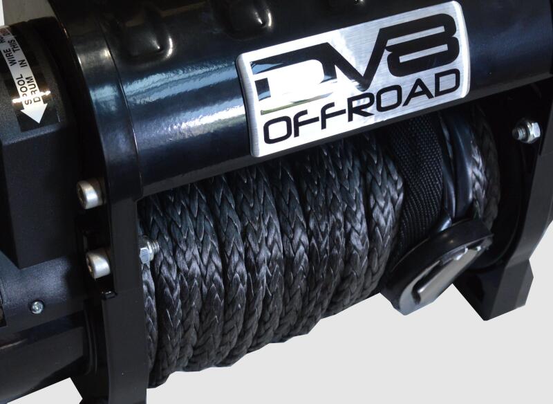 DV8 Offroad 12,000-Pound Winch with Synthetic Rope, Wireless Remote and Aluminum Fairlead - DVEWB12SR