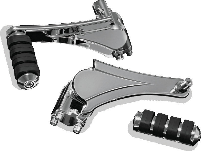 Kuryakyn Adjustable Passenger Pegs with ISO Small Footpegs for 2010 and Newer Models, Chrome - Part 4353
