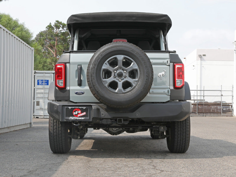aFe Apollo GT Series 3-Inch 409 Stainless Steel Hi-Tuck Cat-Back Exhaust System, Part Number 49-43135, for 2021–2022 Ford Bronco 2.3L and 2.7L