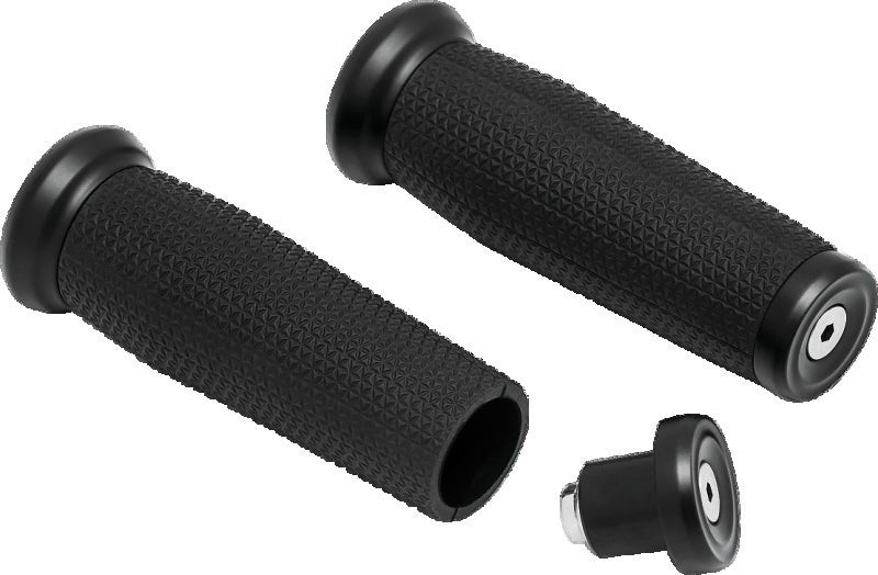 Kuryakyn Thresher Metric Black Motorcycle Grips - Part Number 5947