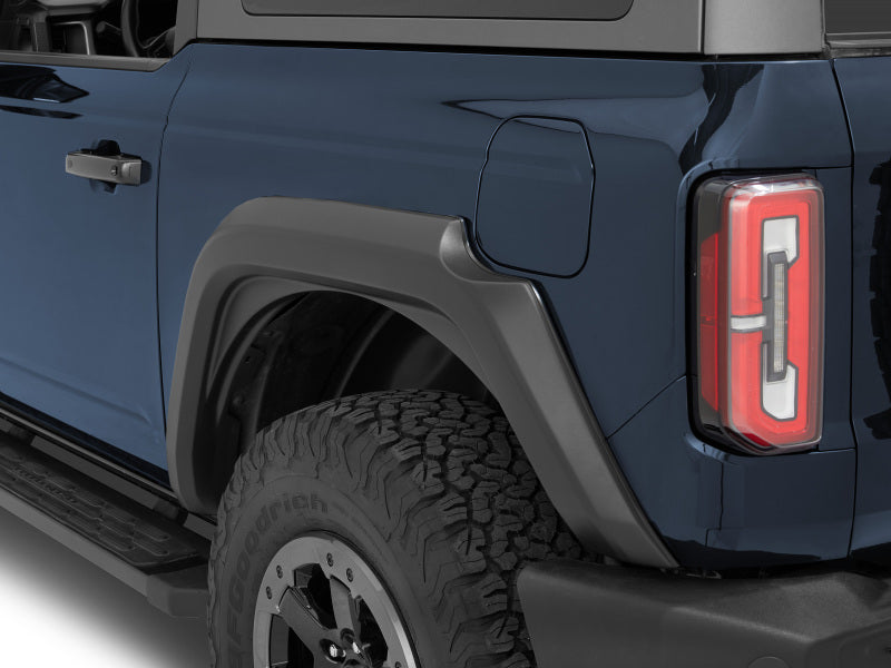 Bestop 21-26 Ford Bronco Fender Flares for 2-Door Models - Retro-Modern Black Finish