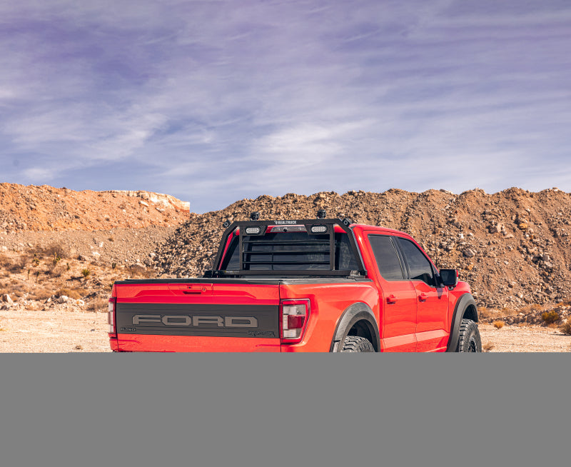 BackRack 99-24 Ford F-250/350/450 SD (17-24 Alum Body) SRL Rack Lighted Shortened Frame ONLY Req. HW
