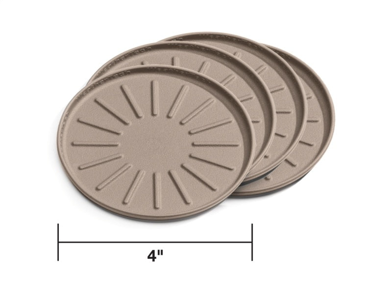 WeatherTech Round Coaster Set - Tan - Set of 4