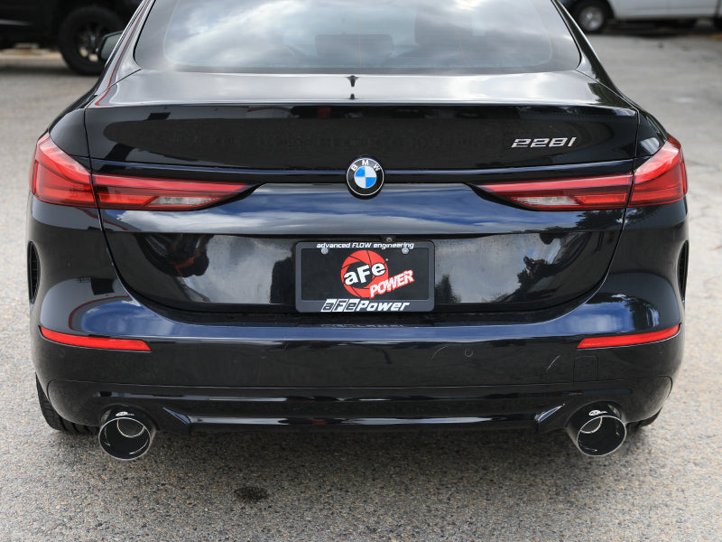 aFe MACHForce XP Axle-Back Exhaust System for BMW 228i Gran Coupe (F44) 2021-2024 with Black Tips