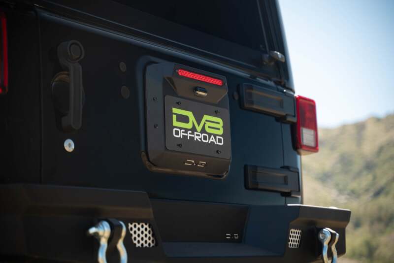 DV8 Offroad Spare Tire Delete for 2007-2018 Jeep Wrangler JK and JKU, Part Number DVE-TSJK-01