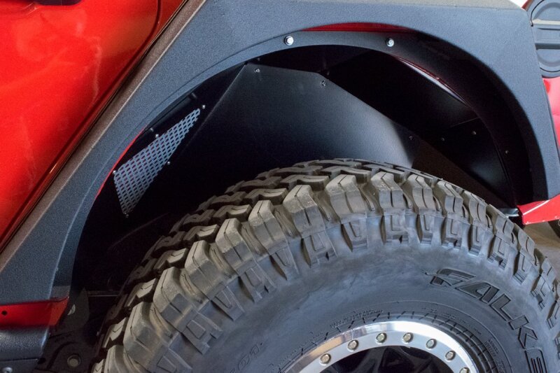 DV8 Offroad INFEND-03RB Rear Inner Fenders for 2018-2025 Jeep Wrangler JL/JLU, Black