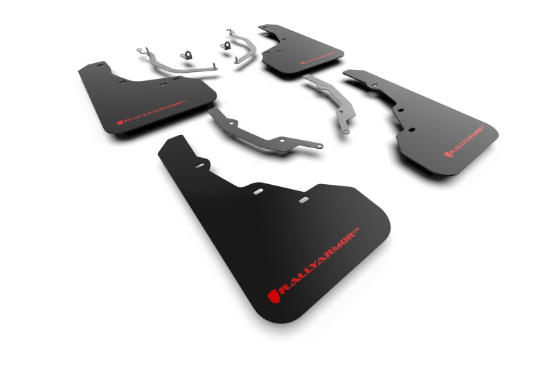 Rally Armor 2022 Hyundai Santa Cruz Black Mud Flap w/ Red Logo