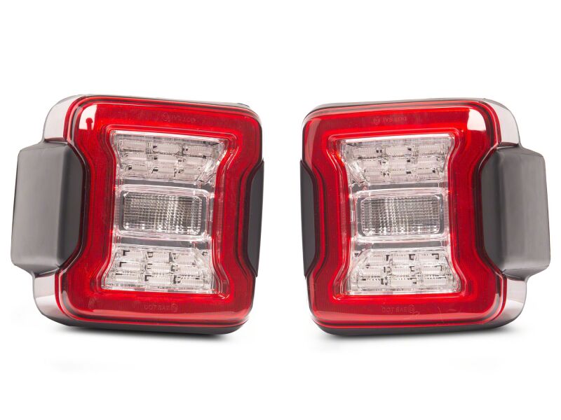 Raxiom Jeep Wrangler JL LED Tail Lights - Clear Housing and Lens, Part Number RAXJ181426