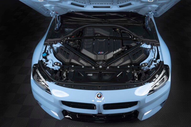 Dinan Matte Carbon Fiber Engine Cover with Gloss Accents for BMW M2 M3 M4 (G80/G82/G87) – Part DNN D590-0005-B