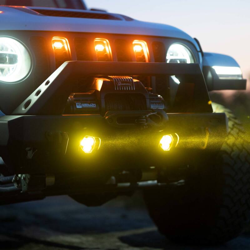 KC HiLiTES FLEX ERA 3 Dual Mode SAE Fog Lights 2-Light Master Kit kcl97147 for Jeep Aftermarket Bumpers