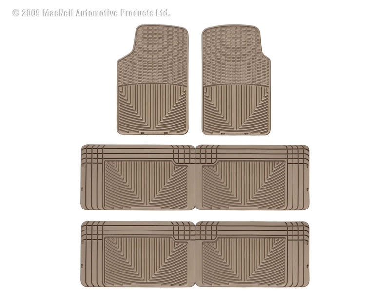 WeatherTech 80-93 Volkswagen Vanagon Front/Rear/and Rear Rubber Mats - Tan