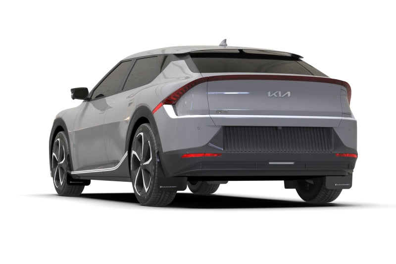 Rally Armor ralMF91-UR-BLK-WH 2022-2024 Kia EV6 Black UR Mud Flaps with White Logo