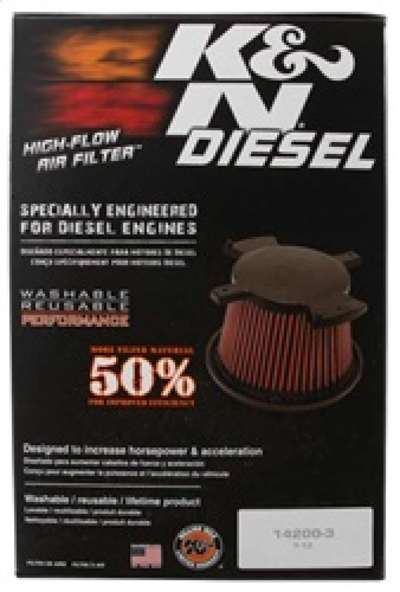 K&N Engineering E-0787 High-Flow Replacement Air Filter for 2010-2012 Dodge Ram and 2012 Ram 2500/3500 6.7L Diesel