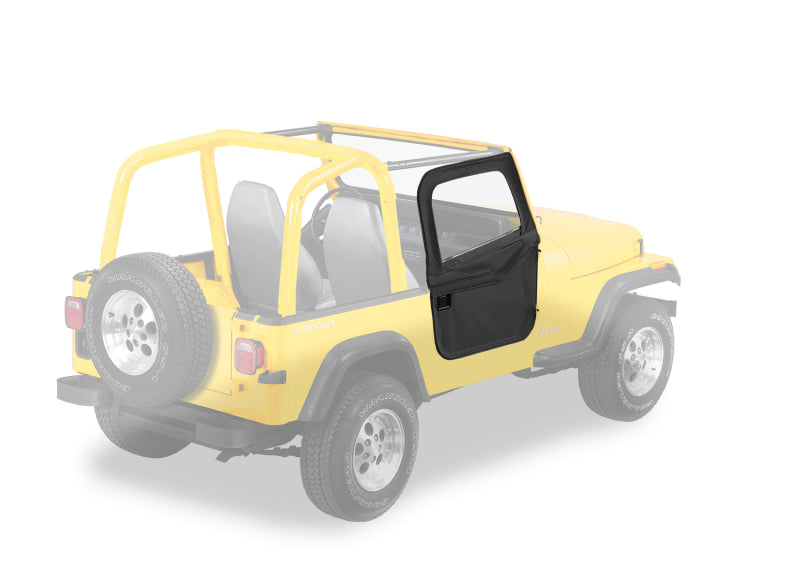 Bestop Full Fabric Doors for Jeep CJ7 1980-1986 & Wrangler YJ 1987-1995 - Black Crush