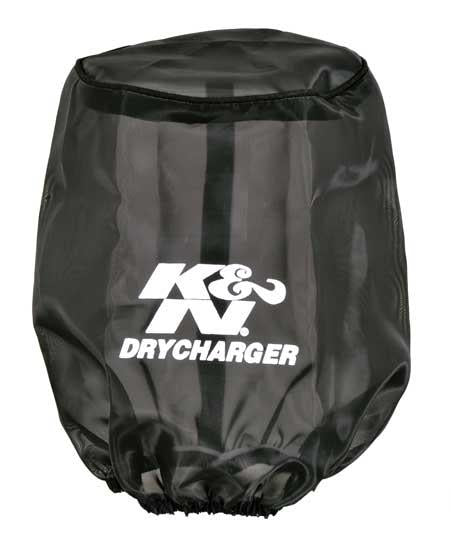 K&N Engineering RU-2590DK Drycharger Air Filter Wrap, Round Tapered, Black