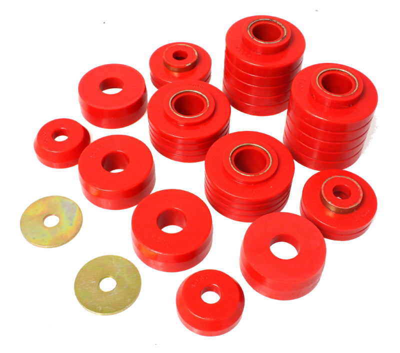 Energy Suspension - eng4.4107R - Red Body Mount Set