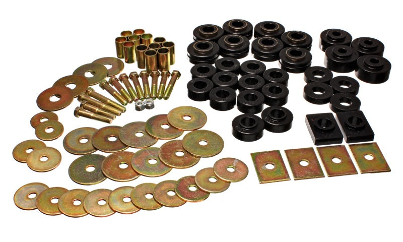 Energy Suspension eng3.4155G Black Body Mount Set for 1964-1967 Buick Skylark