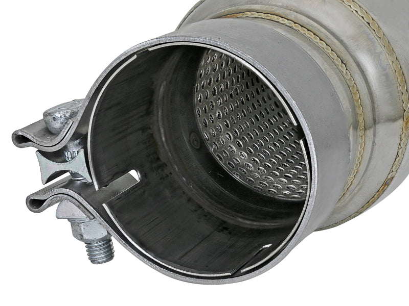 aFe MACH Force-Xp 304 Stainless Steel Resonator, 2.5-Inch Inlet/Outlet, 4-Inch Diameter