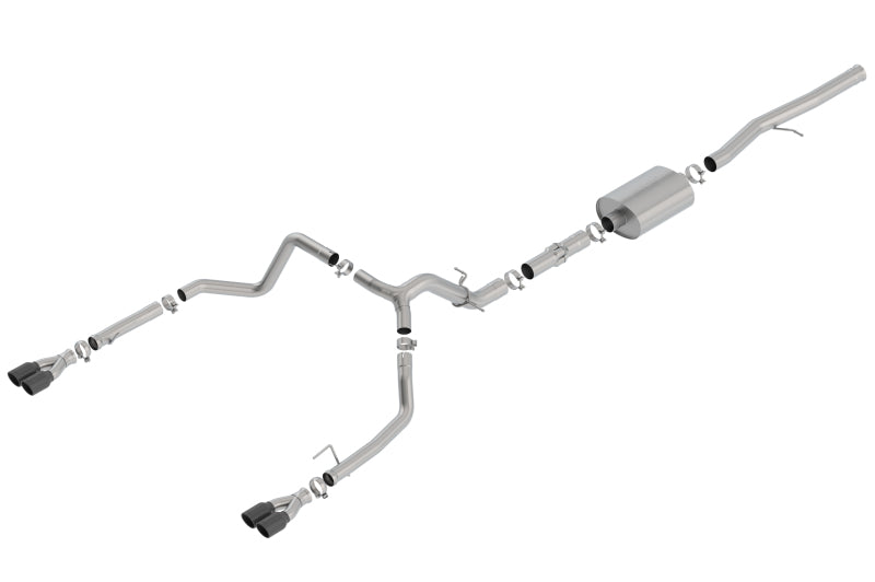 Borla 140776BC ATAK Cat-Back Exhaust System for 2019-2023 Chevrolet Silverado 1500 and GMC Sierra 1500 6.2L V8