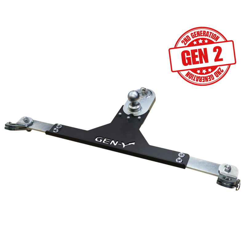 Gen-Y 2017+ Ford GoosePuck II 5in Offset Ball Puck Mount & 25K Towing w/Safety Chain Anchors