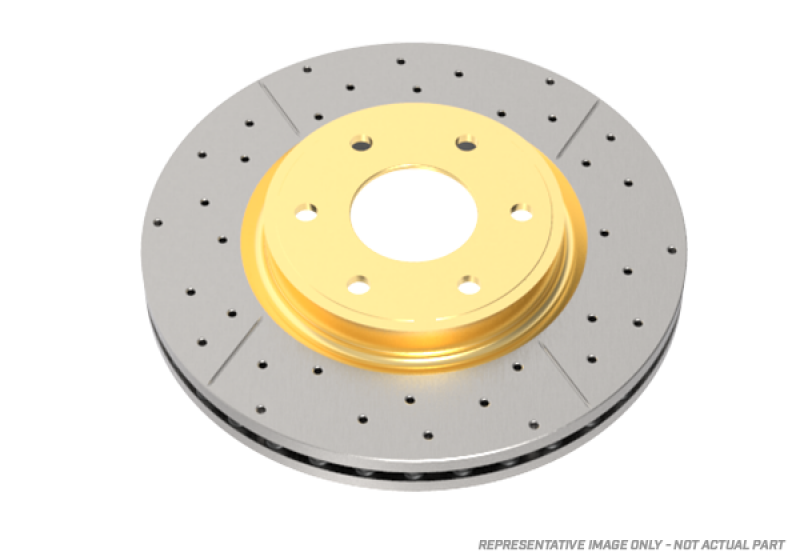 DBA 654X-10 X Street Series Front Drilled and Slotted Brake Rotor for Subaru WRX STI and BRZ Performance Package