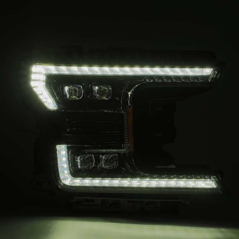AlphaRex NOVA-Series Plank Style LED Projector Headlights for 2018–2019 Ford F-150 – Alpha Black, Part ARX880165