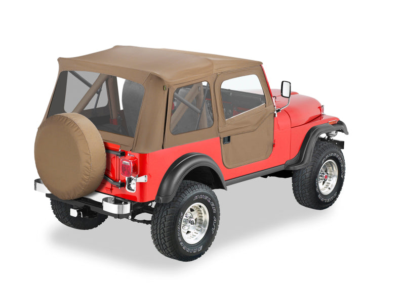 Bestop Supertop Classic for Jeep CJ5 1976-1983 with Tan Fabric and Clear Windows - Model BES51597-04