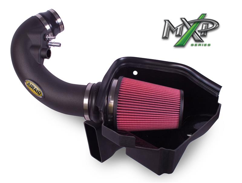 Airaid MXP Air Intake System with Tube for 2011-2014 Ford Mustang GT 5.0L, Oiled Red Filter, Part AIR450-303