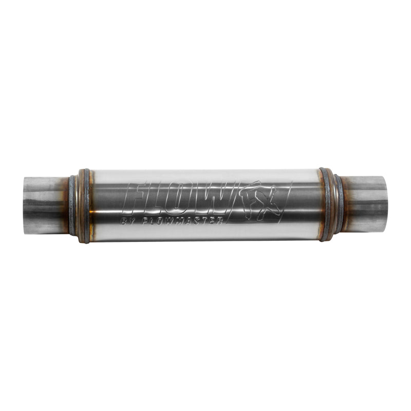 Flowmaster FlowFX Round Muffler with 3-inch In/Out – 14-inch Length, Stainless Steel