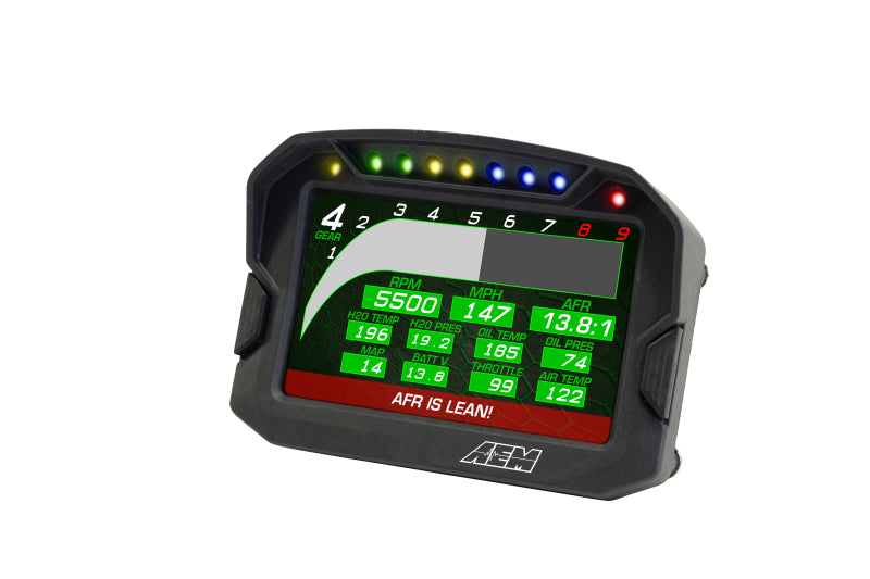 AEM CD-5LG Carbon Logging Digital Dash Display with 10 Hz GPS, Part Number 30-5603