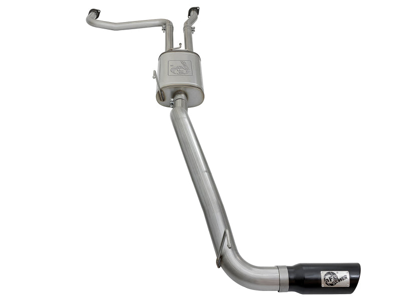 aFe MACH Force-Xp Cat-Back Exhaust System with Black Tip, Part Number 49-46125-B, for 2016–2017 Nissan Titan XD V8 5.6L