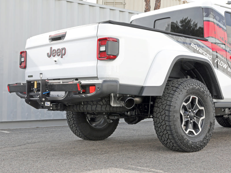 aFe Vulcan Series 3-Inch 304 Stainless Steel DPF-Back Exhaust System with Black Tip for 2021-2023 Jeep Gladiator 3.0L V6 Diesel, Part 49-38093-B