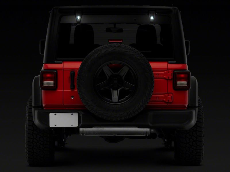 Raxiom Axial Series Rear Window Glass Hinge LED Lights for 2018-2023 Jeep Wrangler JL, Part Number raxJ155993-JL