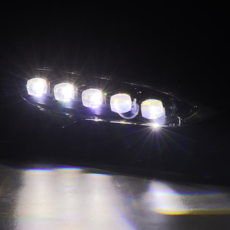 AlphaRex NOVA LED Projector Headlights for 2012–2016 Tesla Model S, Alpha-Black with Active Light and Sequential Signal