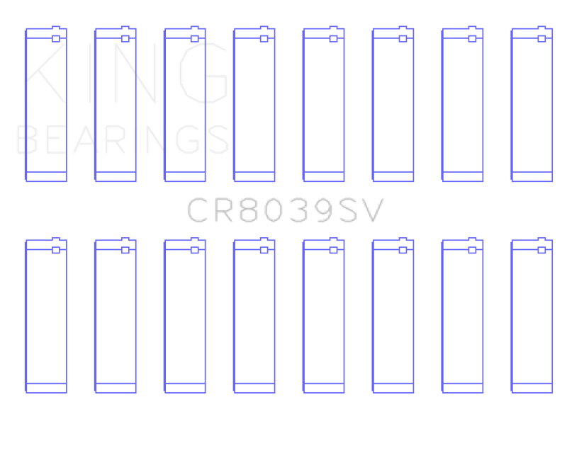 King Engine Bearings CR8039SV Standard Connecting Rod Bearing Set for 2008–2010 Ford Powerstroke 6.4L
